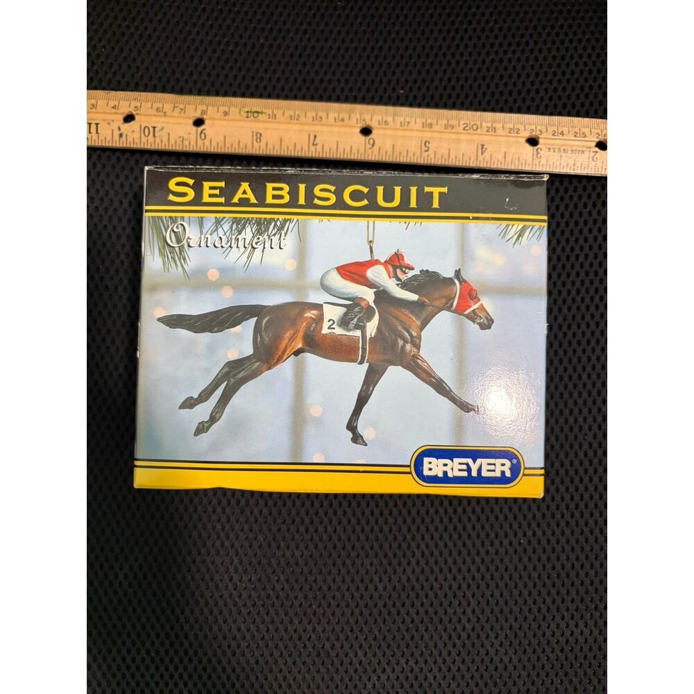 Breyer 2003 Seabiscuit racehorse christmas ornament in original box